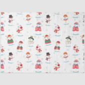 Weihnachts Snowmen Snowman Pattern Seidenpapier (Vorderseite)