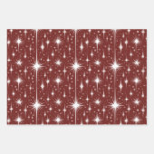 Weihnachts Snowy Express Retro-Umschlagpapier Geschenkpapier Set (Vorderseite 2)