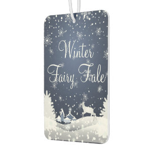 Weihnachts-Snowy Fairy Tale Fantasy Forest Autolufterfrischer