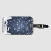 Weihnachts-Snowy Fairy Tale Fantasy Forest Gepäckanhänger (Vorderseite (Horizontal))
