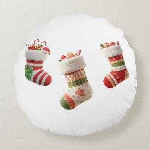 Weihnachts-Socken-Set – Süße Weihnachts-Socken-Des Rundes Kissen