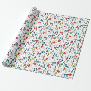 Weihnachts-Socken-Verpackungspapier Geschenkpapier