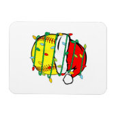 Weihnachts-Softball Magnet (Horizontal)