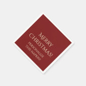 Weihnachts Solid 02-Rot-PAPER PARTY NAPKINS Serviette (Ecke)