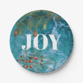 Weihnachts Sommer Ocean Beach Freude Pappteller (Vorderseite)