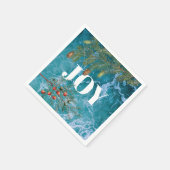 Weihnachts Sommer Ocean Beach Freude Serviette (Ecke)