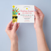 Weihnachts Sommer Party Ananas Einladung Flyer (Gruppe)