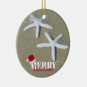 Weihnachts Sommer Starfish Beach Xmas Keramik Ornament (Rechts)