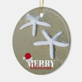 Weihnachts Sommer Starfish Beach Xmas Keramik Ornament (Links)