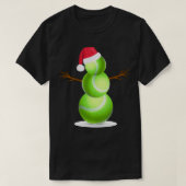 Weihnachts Sommer Tennis Snowman Party Geschenk T-Shirt (Design vorne)