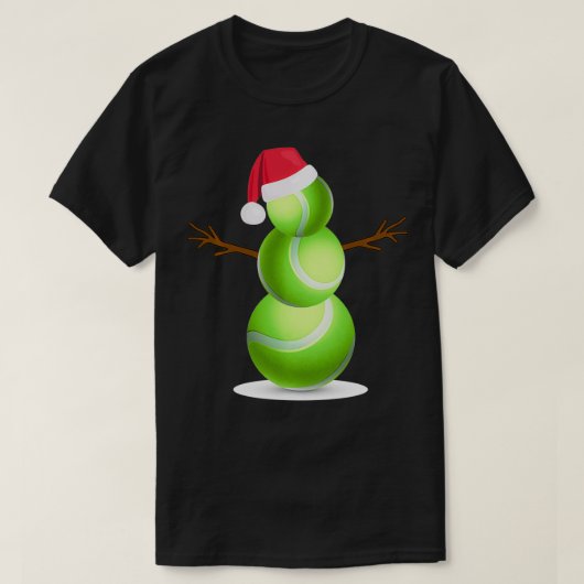 Weihnachts Sommer Tennis Snowman Party Geschenk T-Shirt (Design vorne)