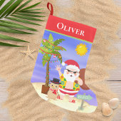 Weihnachts-Sommerferien - Santa Beach Personalisie Kleiner Weihnachtsstrumpf