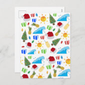 Weihnachts Sommerurlaub Feiertagspostkarte (Vorne/Hinten)