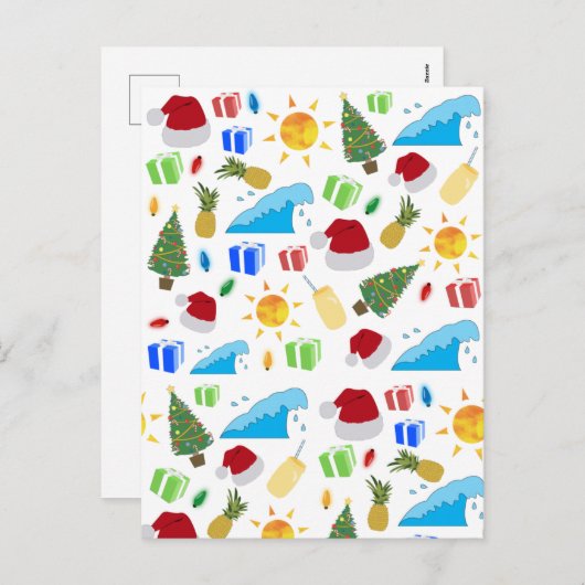 Weihnachts Sommerurlaub Feiertagspostkarte (Vorne/Hinten)