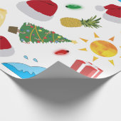 Weihnachts Sommerurlaub Geschenkpapier (Ecke)