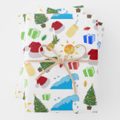 Weihnachts Sommerurlaub Geschenkpapier Set (Beispiel)
