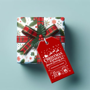 Weihnachts-Sonderaktion "Weiß und Rot" Geschenkanhänger