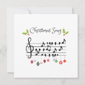 Weihnachts-Song-Vögel singen Einladung (Vorderseite)