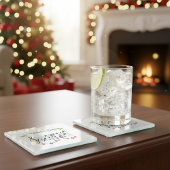 Weihnachts-Song-Vögel singen Glasuntersetzer