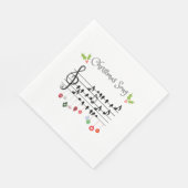 Weihnachts-Song-Vögel singen Serviette (Ecke)