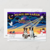 Weihnachts-Sonnenaufgang - Colliese (2 braun) Feiertagspostkarte (Vorne/Hinten)