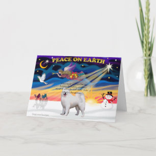 Weihnachts-Sonnenaufgang - Samoyed Feiertagskarte