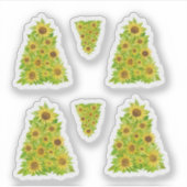 Weihnachts-Sonnenblume Aufkleber (Vorderseite)