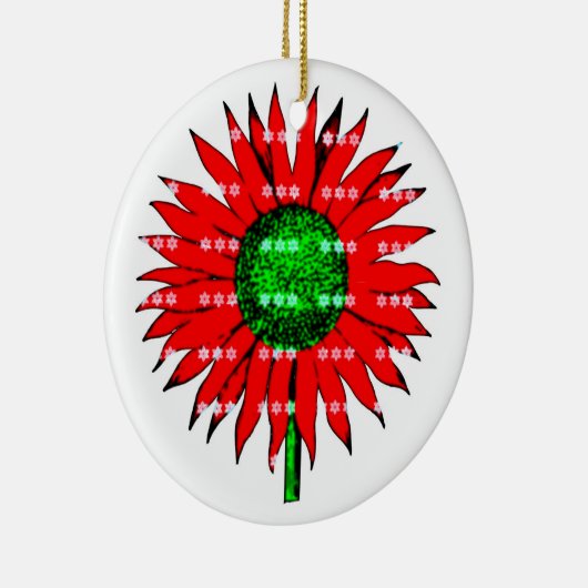 Weihnachts-Sonnenblume Keramik Ornament (Rechts)