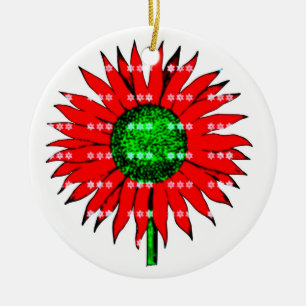 Weihnachts-Sonnenblume Keramik Ornament
