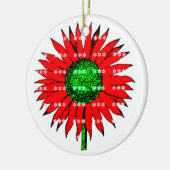 Weihnachts-Sonnenblume Keramik Ornament (Links)