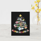 Weihnachts-Sonographin Ultrasound Technologe Xmas Karte (Gelbe Blume)