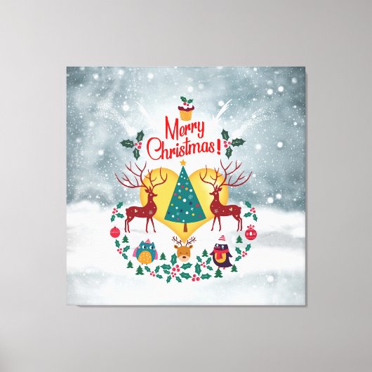 Weihnachts-Soul Ankündigung Postkarte Leinwanddruck (Vorderseite)