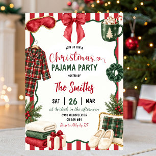 Weihnachts-Spa-Themen-Pyjamas Weihnachtsfeier  Einladung