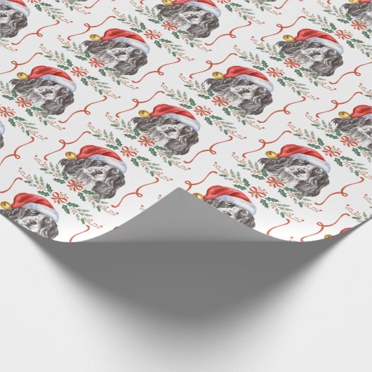 Weihnachts-Spanisch-Dog-Wrapping Paper Geschenkpapier (Ecke)