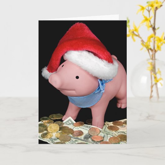 Weihnachts-Sparkasse Karte (Gelbe Blume)