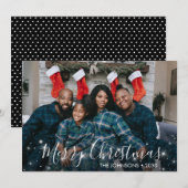 Weihnachts Sparkle Foto Weihnachtskarte Feiertagskarte (Vorne/Hinten)