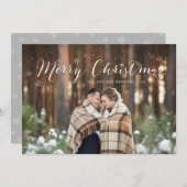 Weihnachts-Sparkle-Fotokarte Feiertagskarte (Vorne/Hinten)