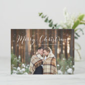 Weihnachts-Sparkle-Fotokarte Feiertagskarte (Stehend Vorderseite)