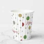 Weihnachts Sparkley Ornaments Pappbecher (Rechts)