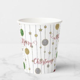 Weihnachts Sparkley Ornaments Pappbecher