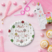 Weihnachts Sparkley Ornaments Pappteller (Party)