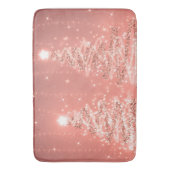 Weihnachts-Sparkling Bäume Rose Gold  Badematte (Vorderseite Vertikal)