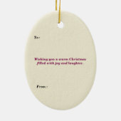 Weihnachts Sparkling Glitzer Black Custom Foto Keramik Ornament (Hinten)