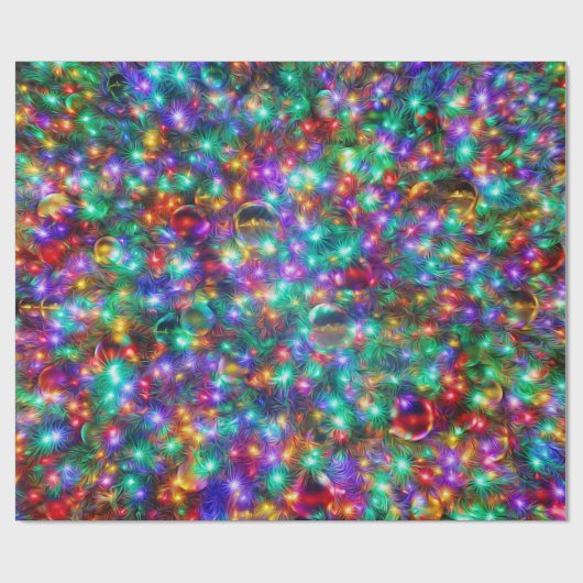 Weihnachts-Sparkling-Stars Geschenkpapier (Flach)