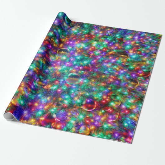 Weihnachts-Sparkling-Stars Geschenkpapier (Ungerollt)
