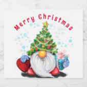 Weihnachts Sparkling Weinkennzeichen Genome mit Ge Schaumweinetikett (Einzelnes Label)