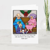 Weihnachts-Spaß-Grußkarte Feiertagskarte (Vorderseite)
