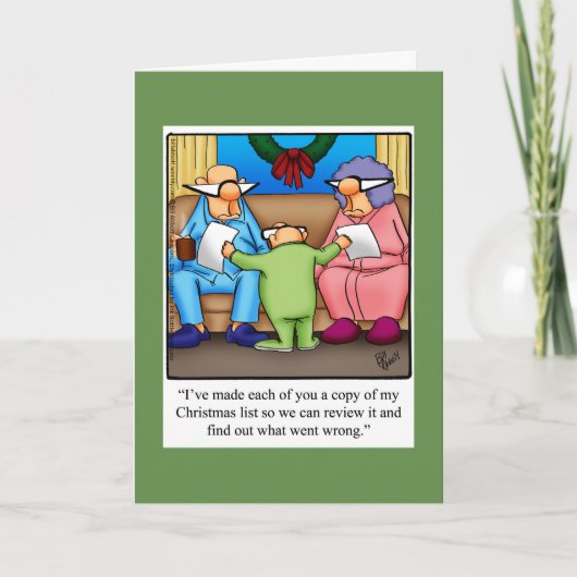 Weihnachts-Spaß-Grußkarte Feiertagskarte (Vorderseite)