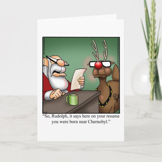 Weihnachts-Spaß-Grußkarte Feiertagskarte (Vorderseite)