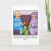 Weihnachts-Spaß-Grußkarte Feiertagskarte (Vorderseite)